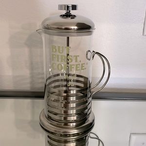 Alfred But First Coffee Silver French Press